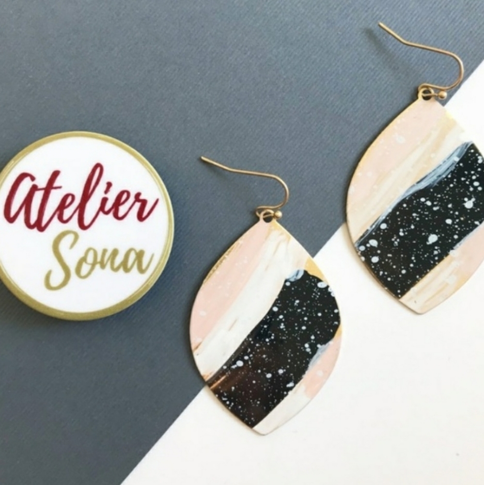 Cosmic Metallic Drop Earrings